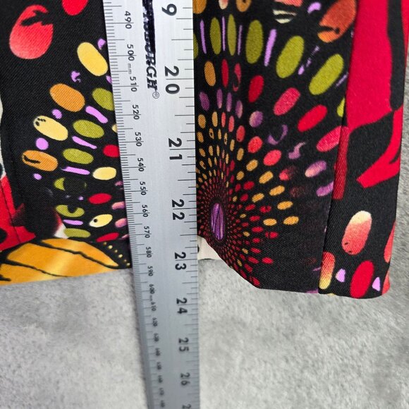 Womens Erin London Zip Up Jacket Multicolor Abstract Design Polyester Blend M - Picture 6 of 8